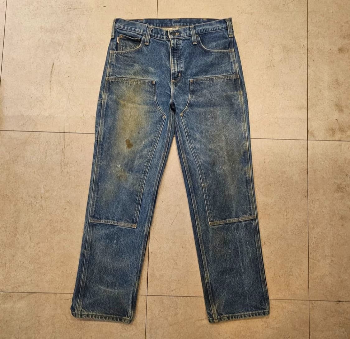 칼하트 FR 더블니 데님팬츠 36x34 상품이미지1