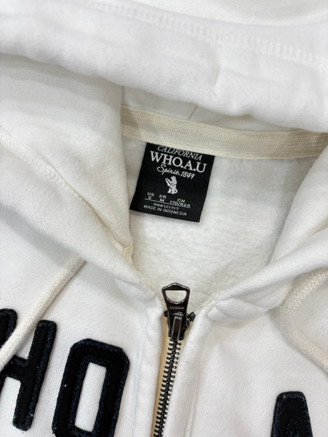 후아유 후드집업 화이트 상품이미지3