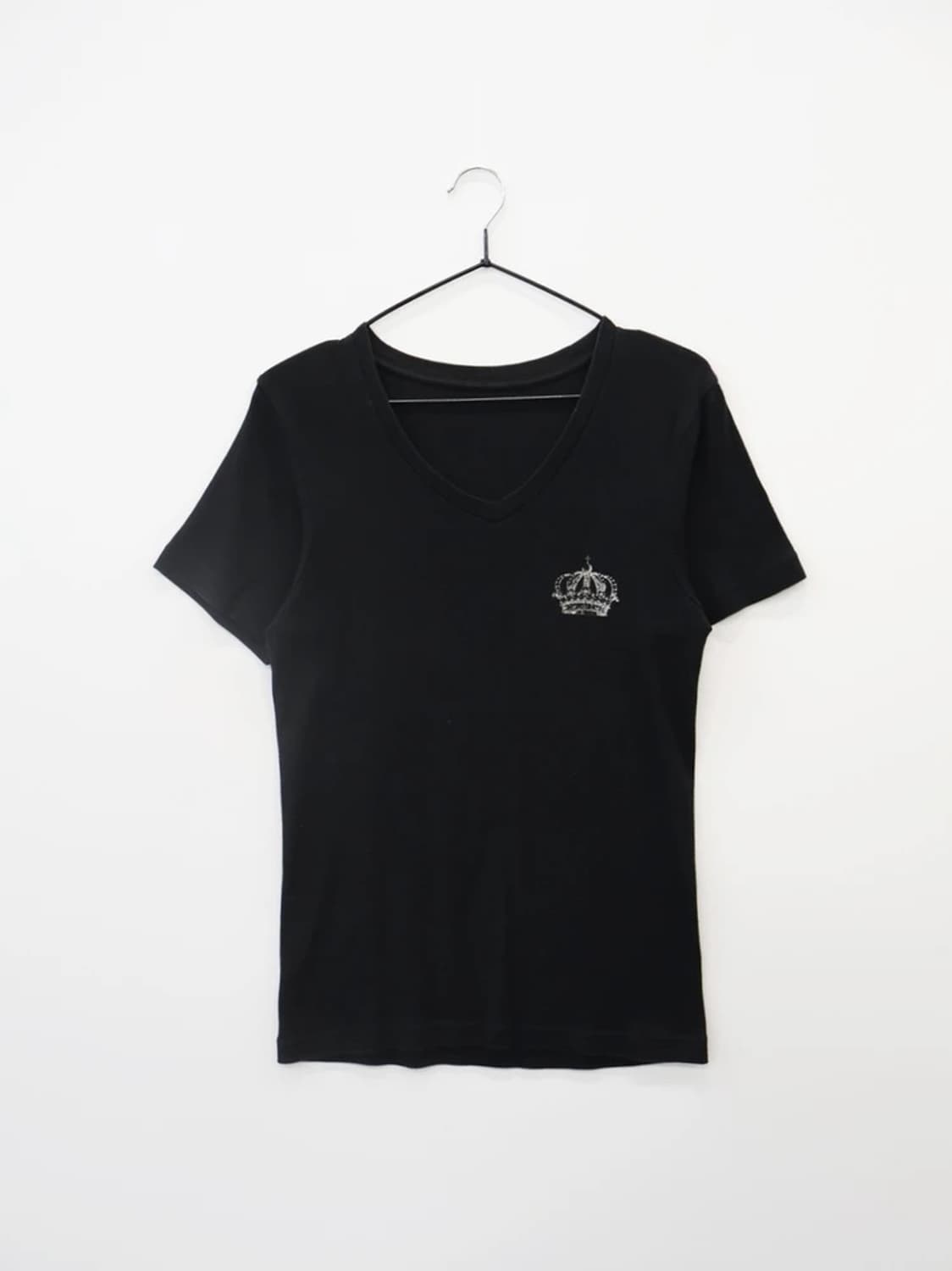 JPN Y2K Gothic V Neck Graphic Tee 상품이미지4