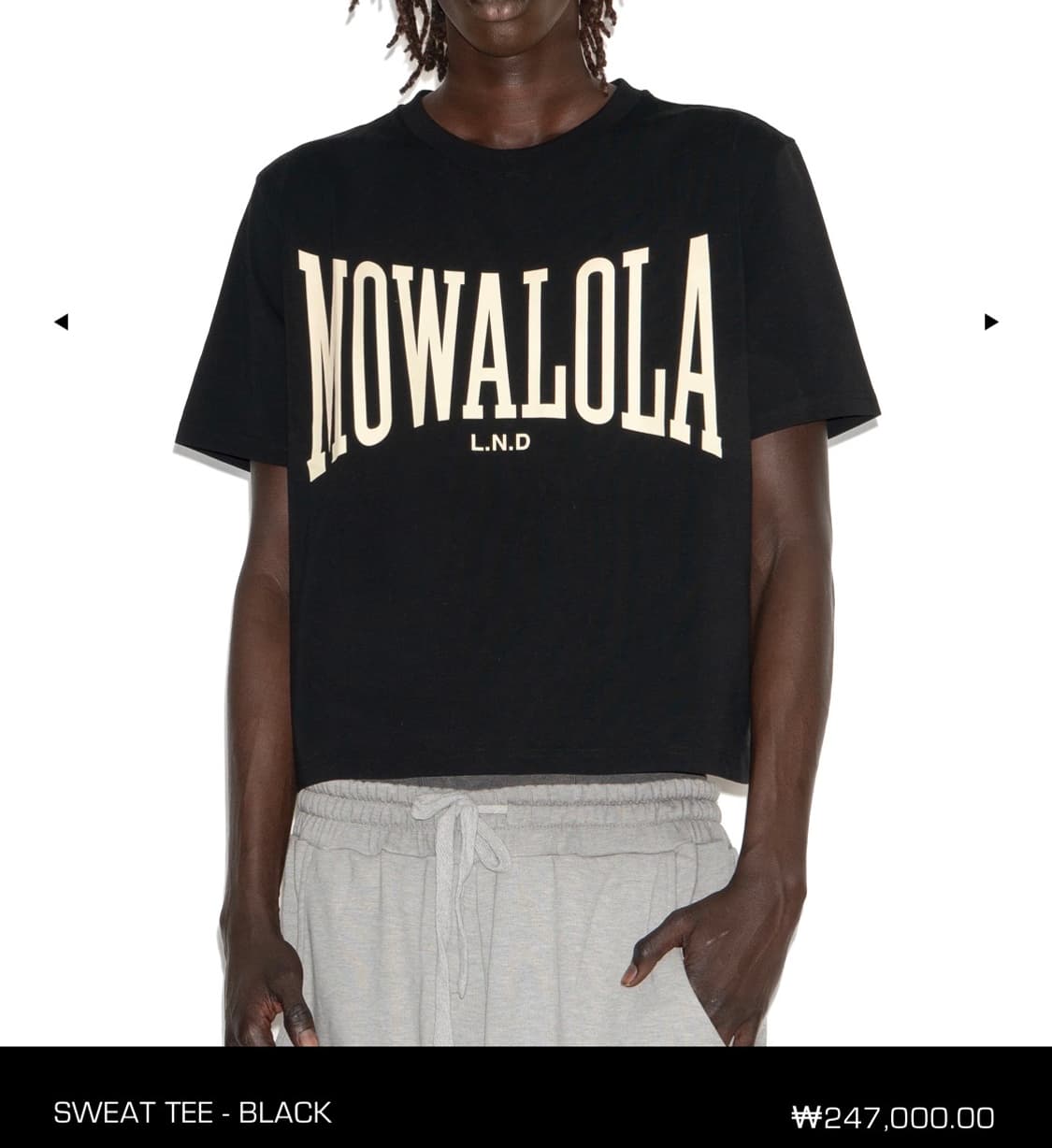 mowalola 반팔슬리프 상품이미지1