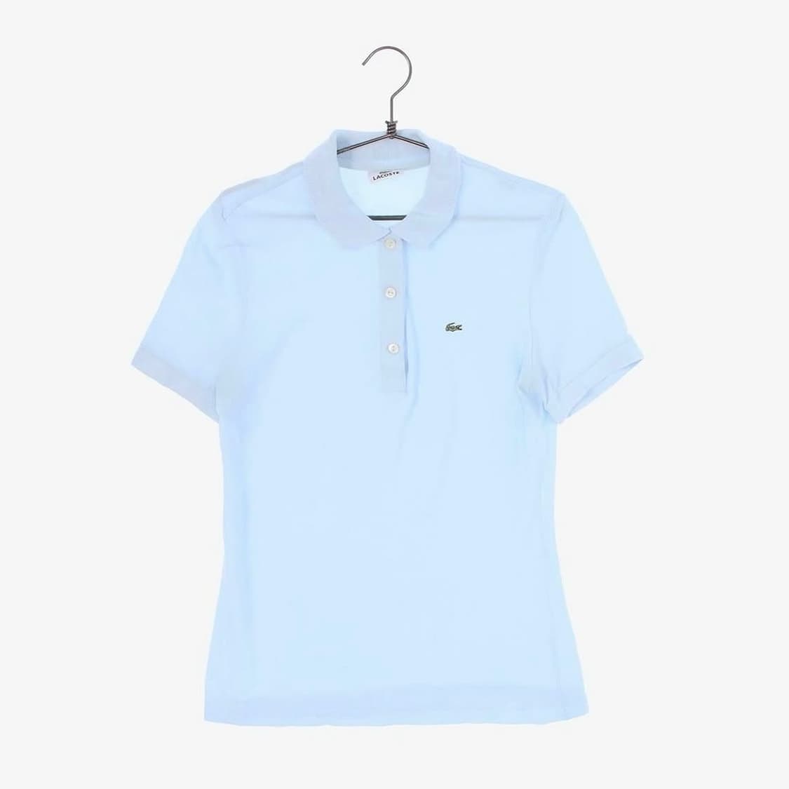 [M] Lacoste 라코스테 우먼즈 하늘색 코튼 반팔 카라티 상품이미지3