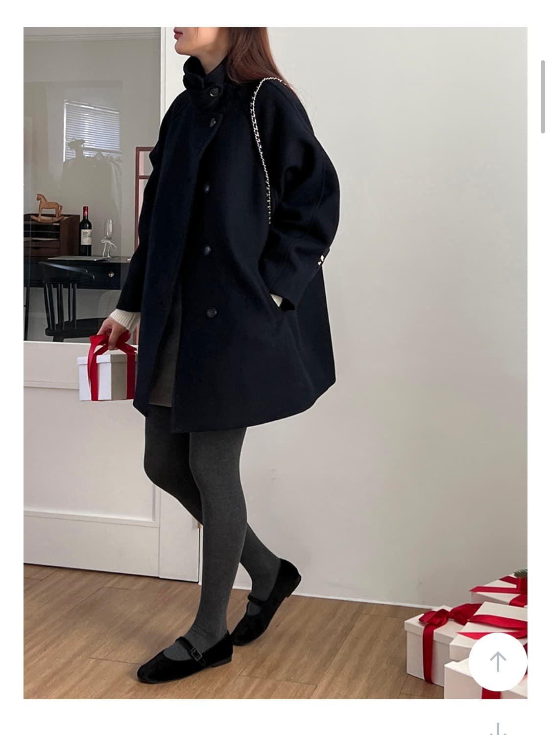 정가20 하이넥 발마칸 하프코트 (울 70%) 상품이미지2