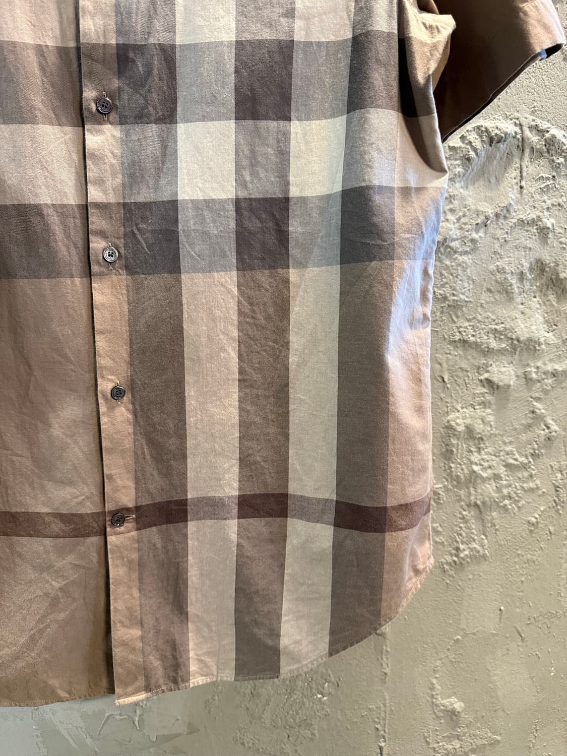 버버리 BURBERRY 런던 체크 반팔 셔츠 베이지 M 상품이미지2