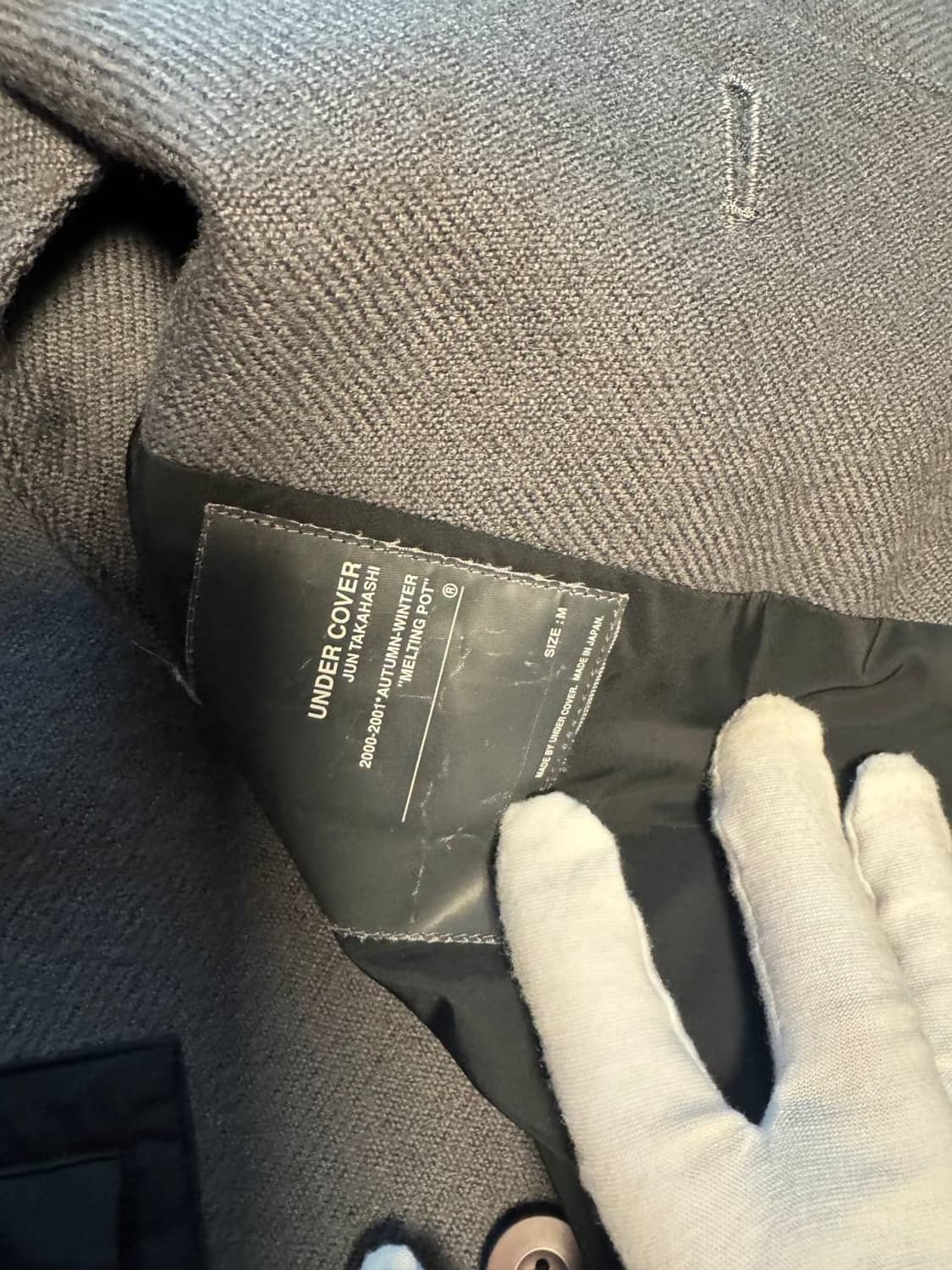 언더커버 AW01 "멜팅 포트" 유틸리티 울 테일러드 재킷 상품이미지5