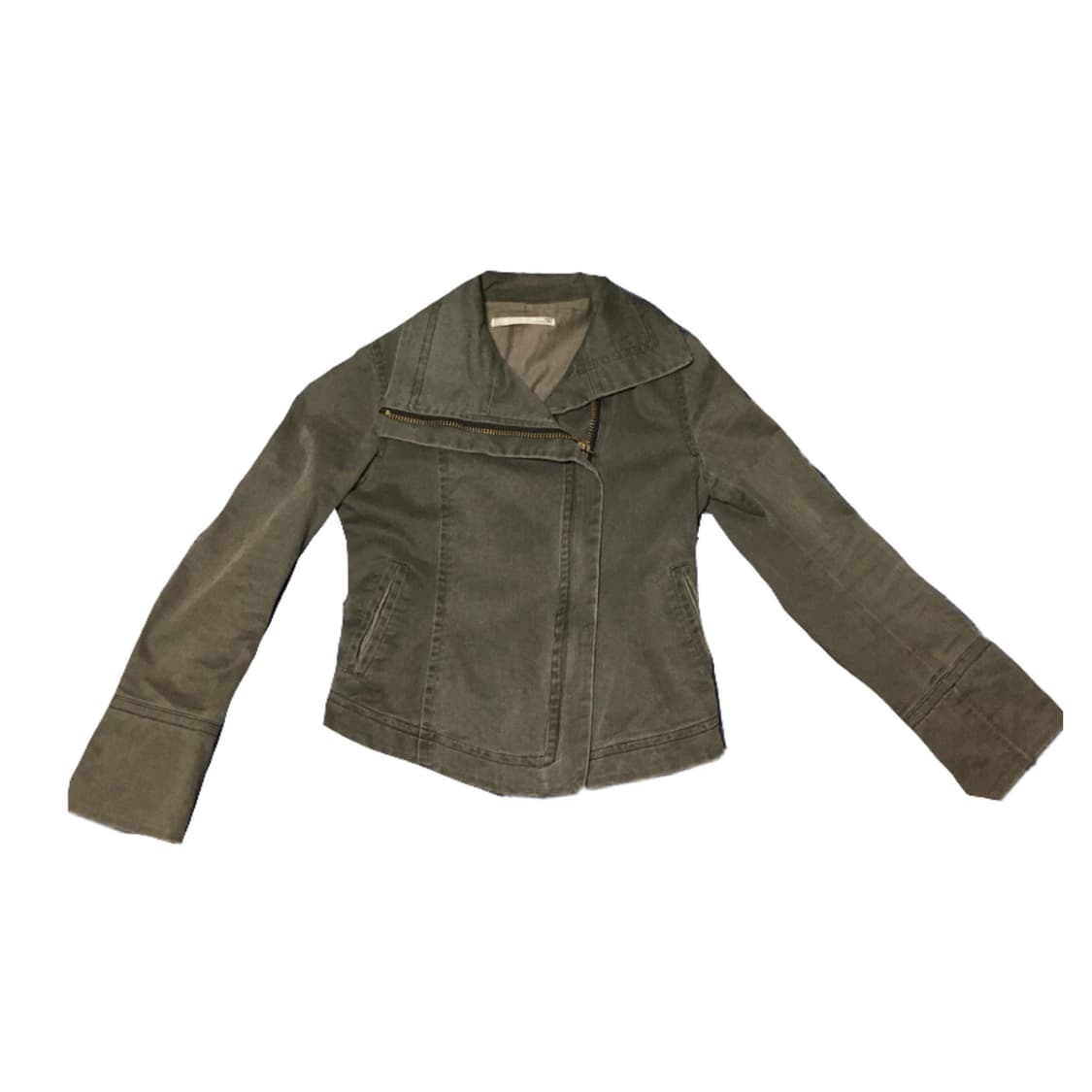 빈티지 하이넥 카라 흑청 자켓 상품이미지2