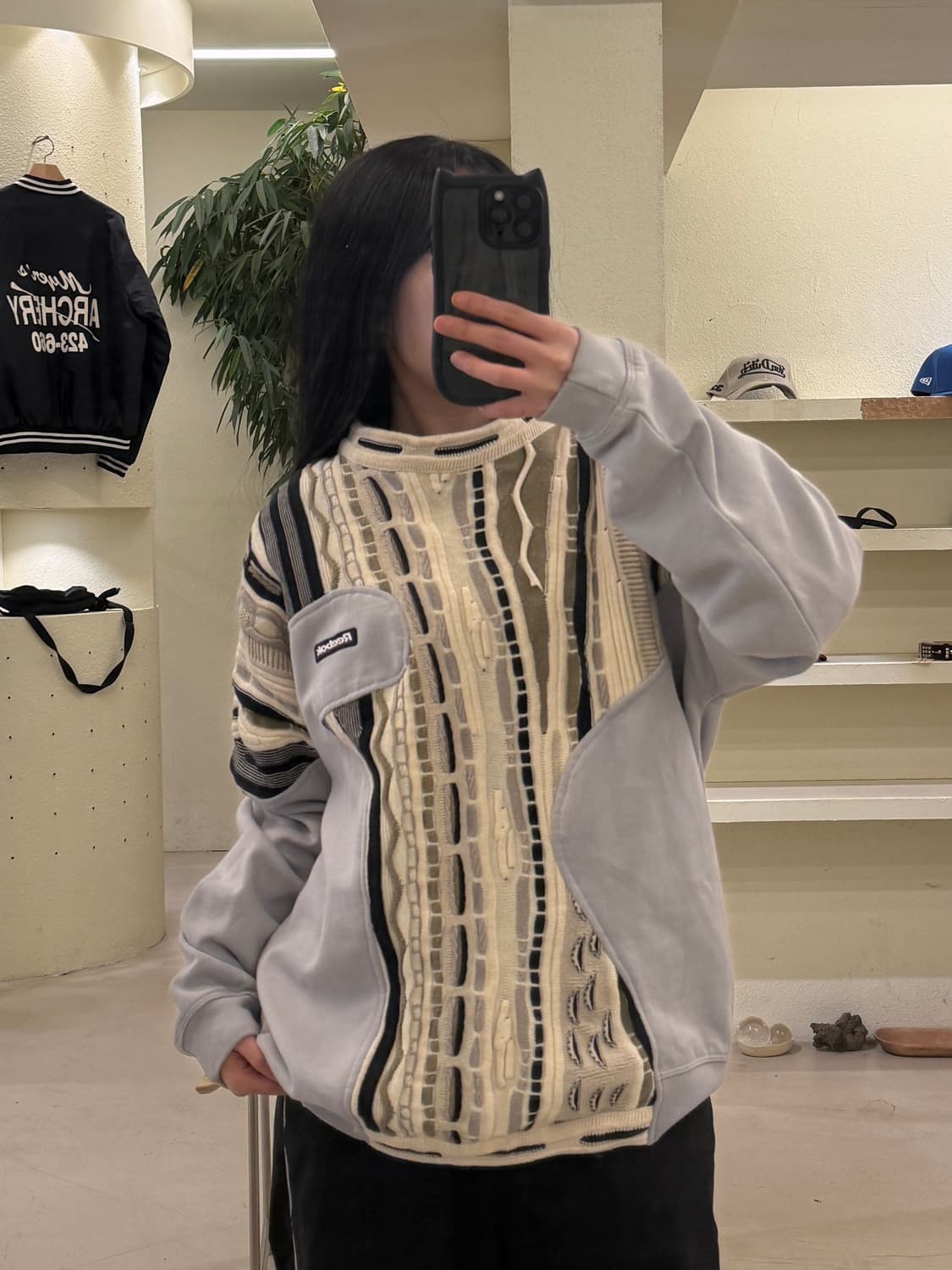 리복 케이블 믹스업 리메이크 스웻 셔츠 U111 상품이미지1