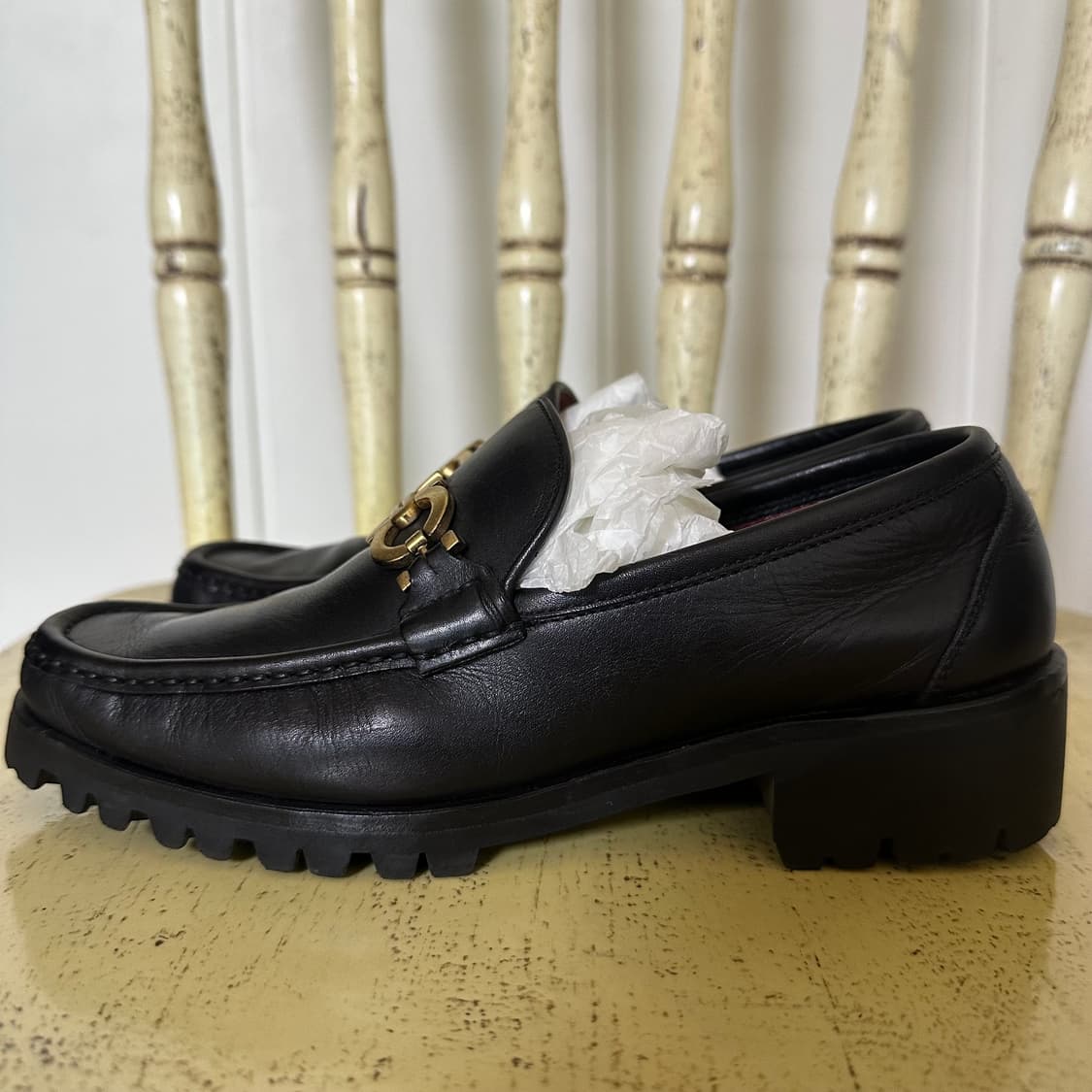 235 페라가모 여성 로퍼 블랙 상품이미지5