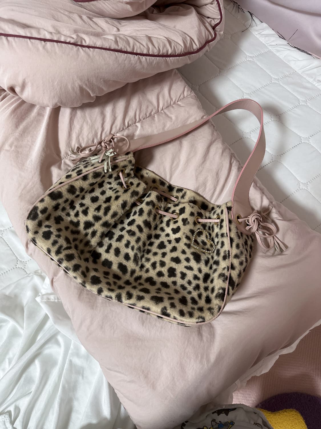 사만다타바사 고전 갸루 핀터 레오파드 핑크 백 상품이미지6