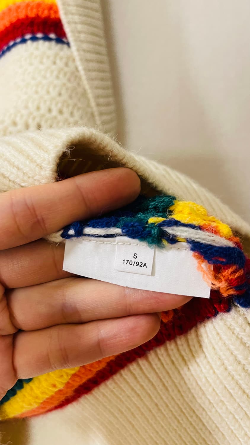 아크네스튜디오 카브람 레인보우 스트라이프 울 니트 베스트S 정가 60만 상품이미지5