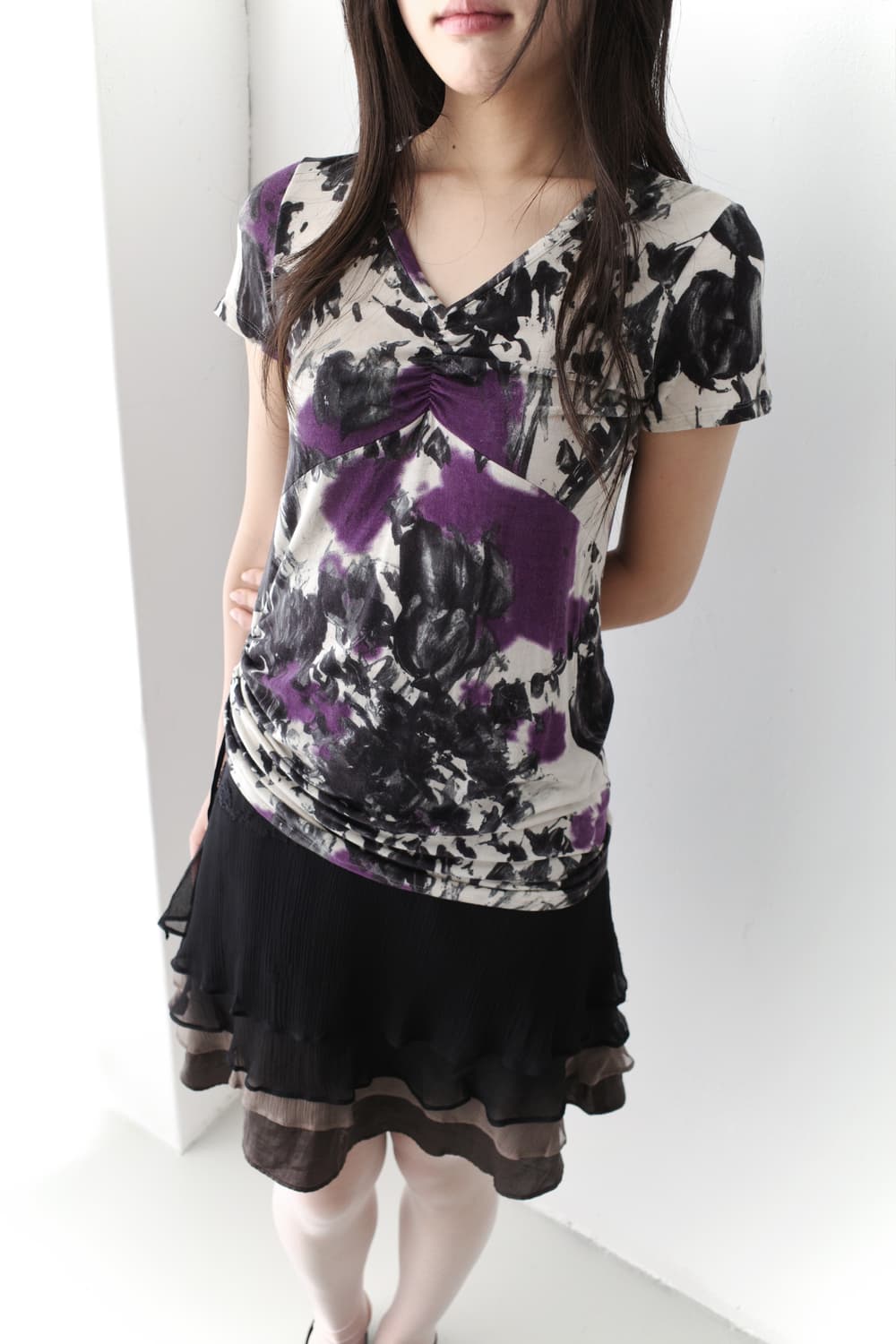 painting shirring half T 상품이미지2