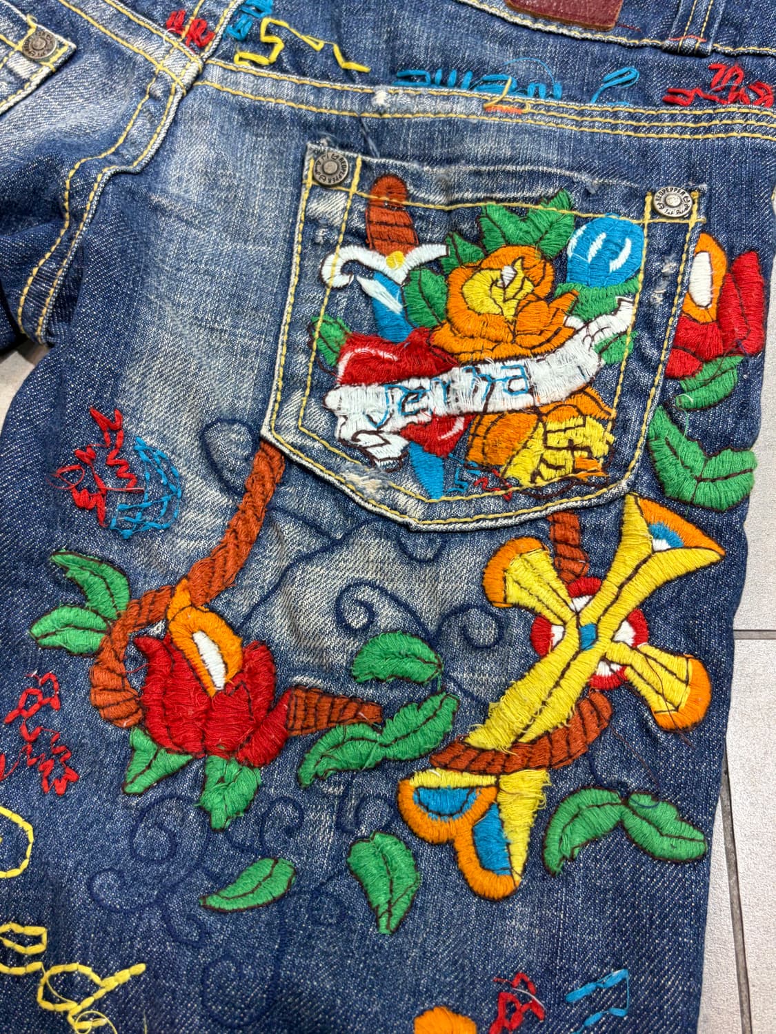 Red Pepper 레드페퍼 자수 와이드 데님 팬츠  상품이미지5