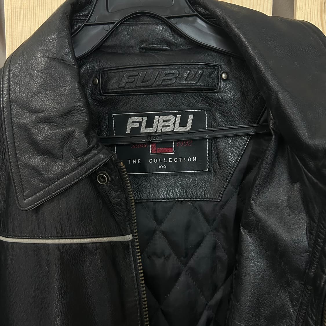 (L) FuBu 90s푸부 가죽 바시티 자켓 상품이미지9