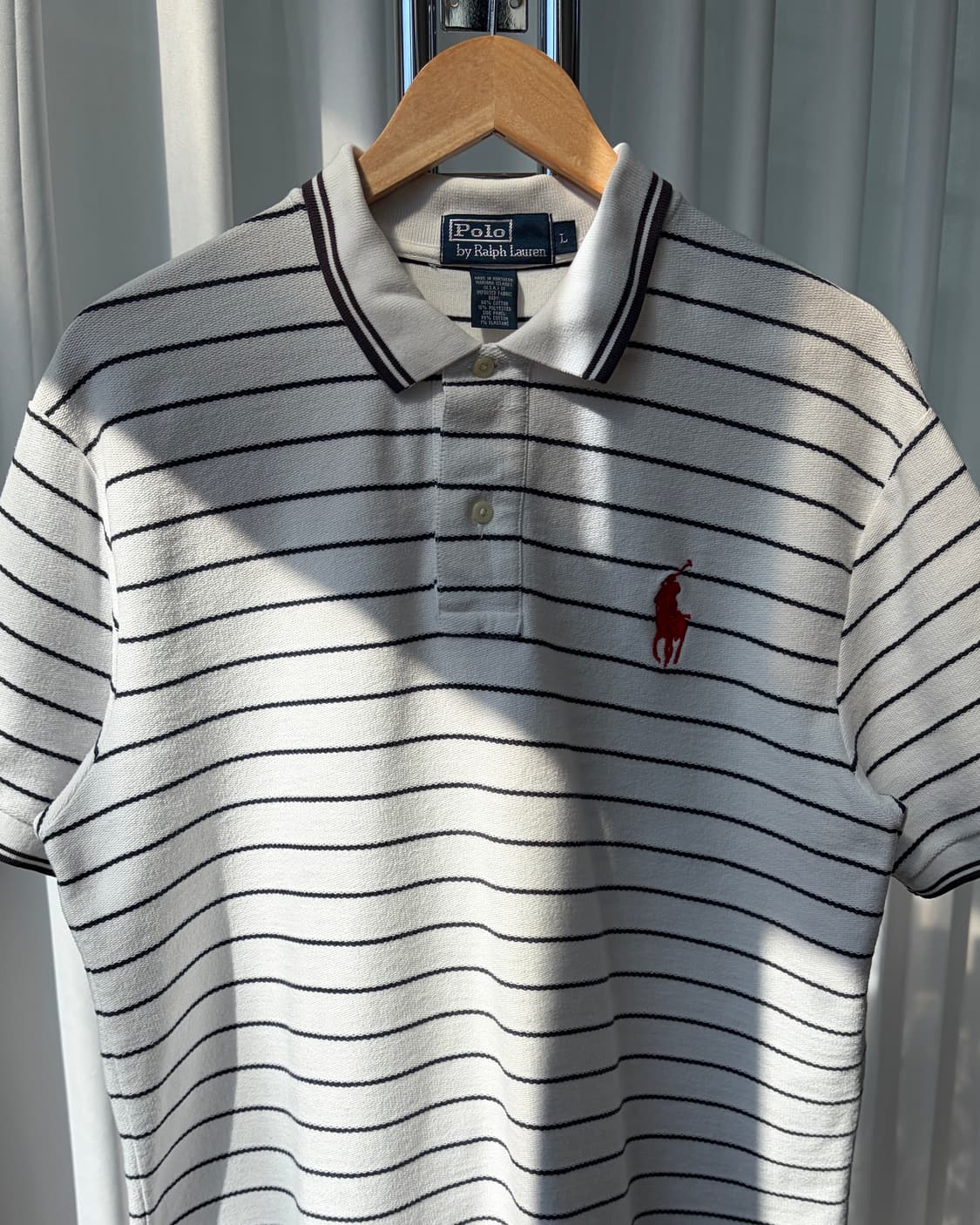 [L]폴로 랄프로렌 빅포니 스트라이프 반팔 카라 티셔츠 상품이미지4