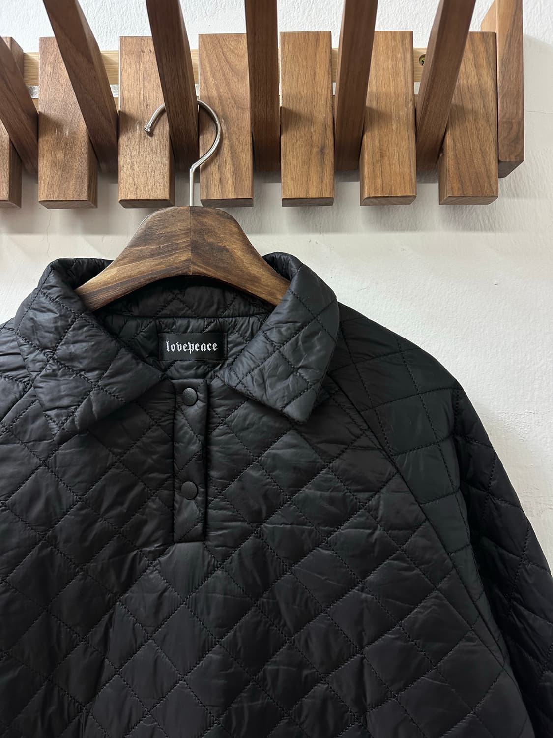 일본빈티지 블랙 패딩 퀼팅 프릴 블라우스 미니 원피스 상품이미지2