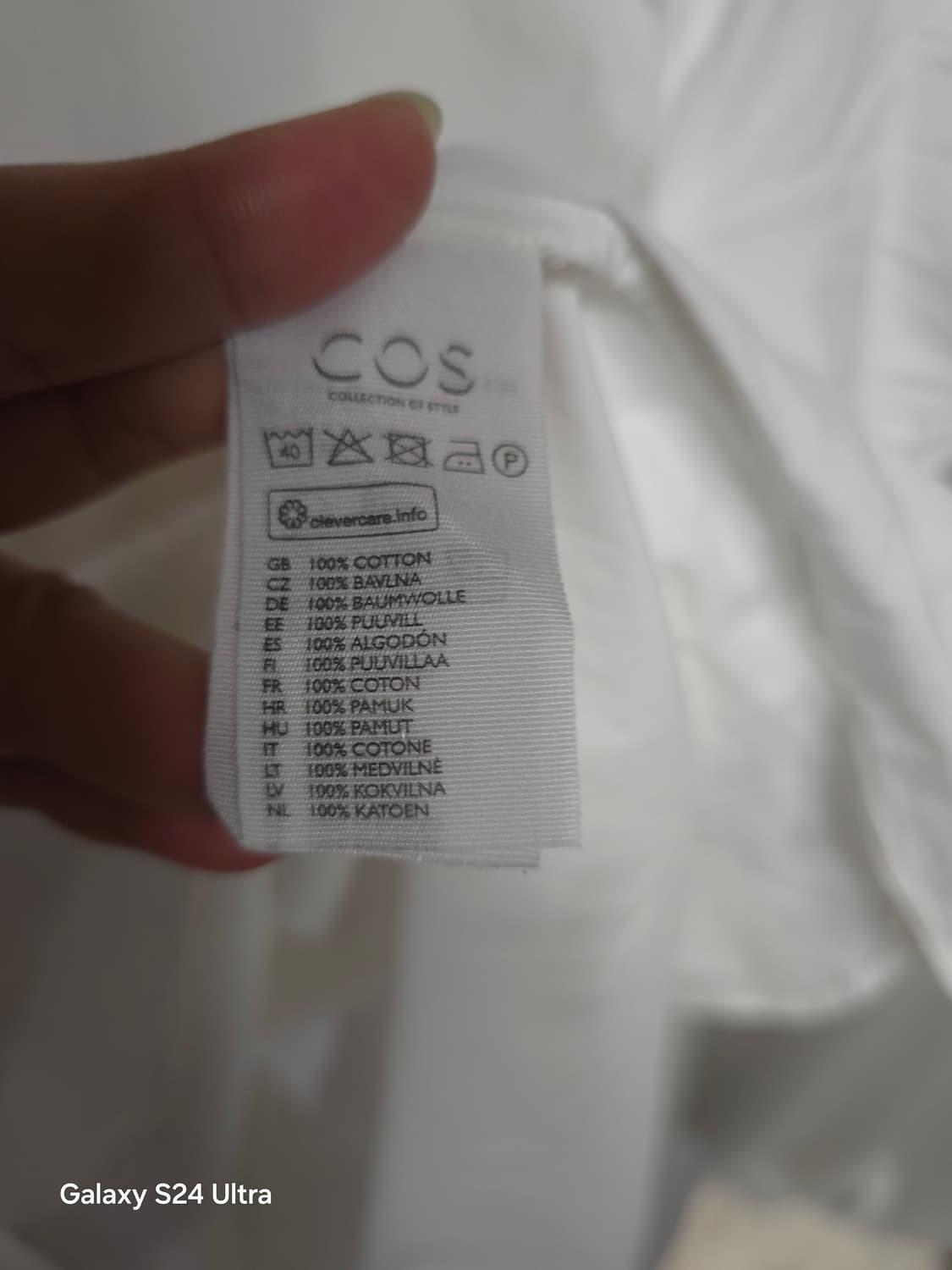 Cos 코스 화이트 반팔 블라우스 Eur 40 ✨️정품✨️ 상품이미지6