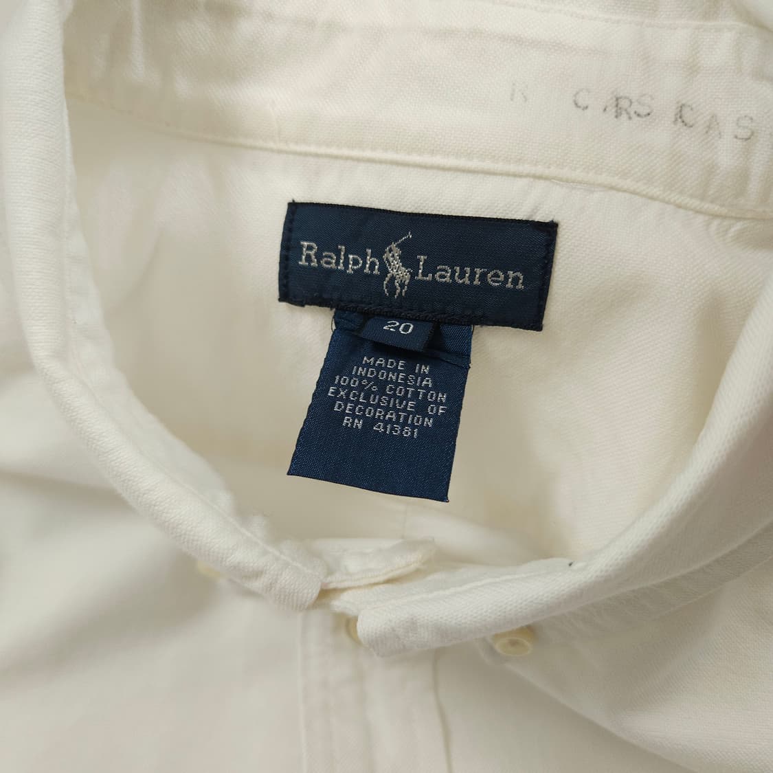 M(95) 폴로 랄프로렌 화이트셔츠 멀티포니 상품이미지5
