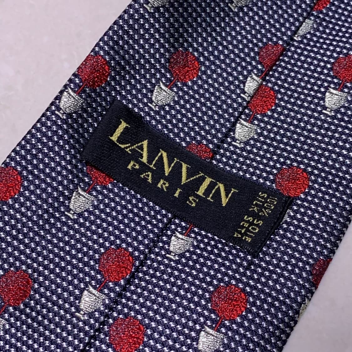 LANVIN 랑방 패턴 실크타이 상품이미지3