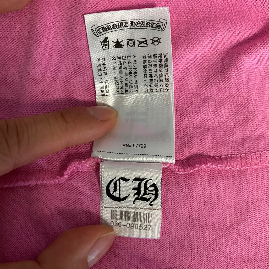 [XL] 크롬하츠 스크롤 포켓 티셔츠 핑크 상품이미지10