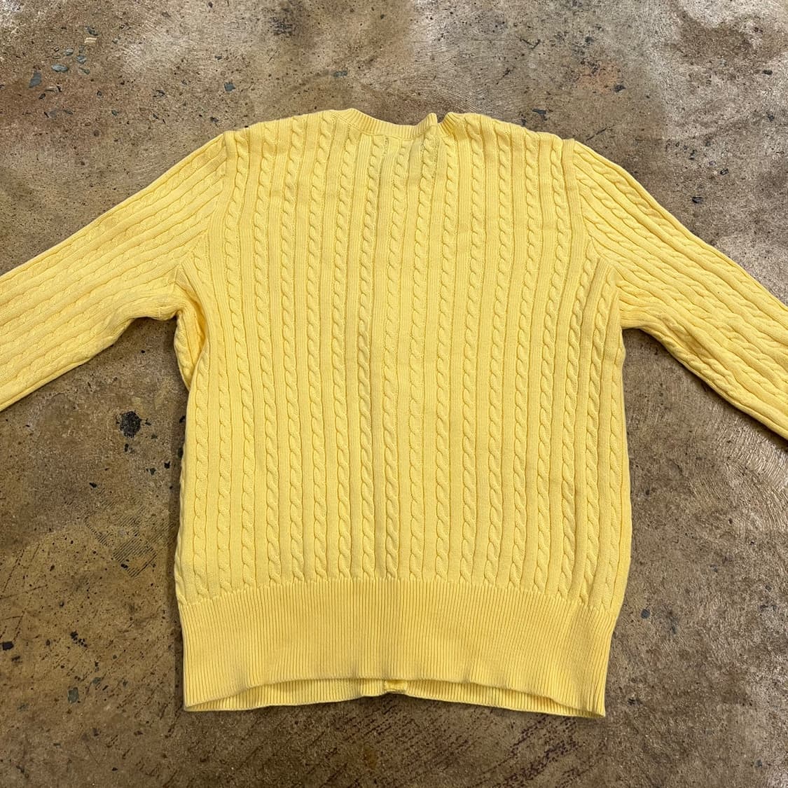 폴로 랄프로렌  옐로우 꽈배기 니트 가디건 상품이미지4