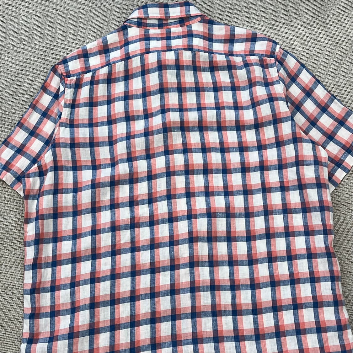 엘엘빈 체크 하프 린넨 셔츠 r3801 상품이미지5