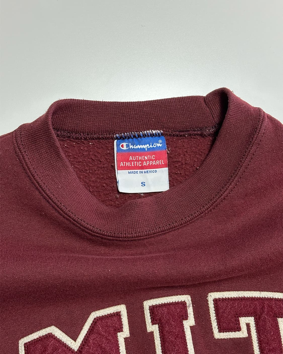 챔피온 MIT 기모 맨투맨 버건디 상품이미지4