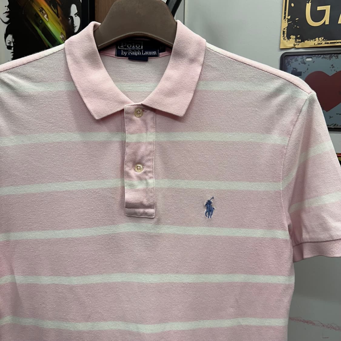 Polo, Baby Pink Stripe Polo Shirt 상품이미지3
