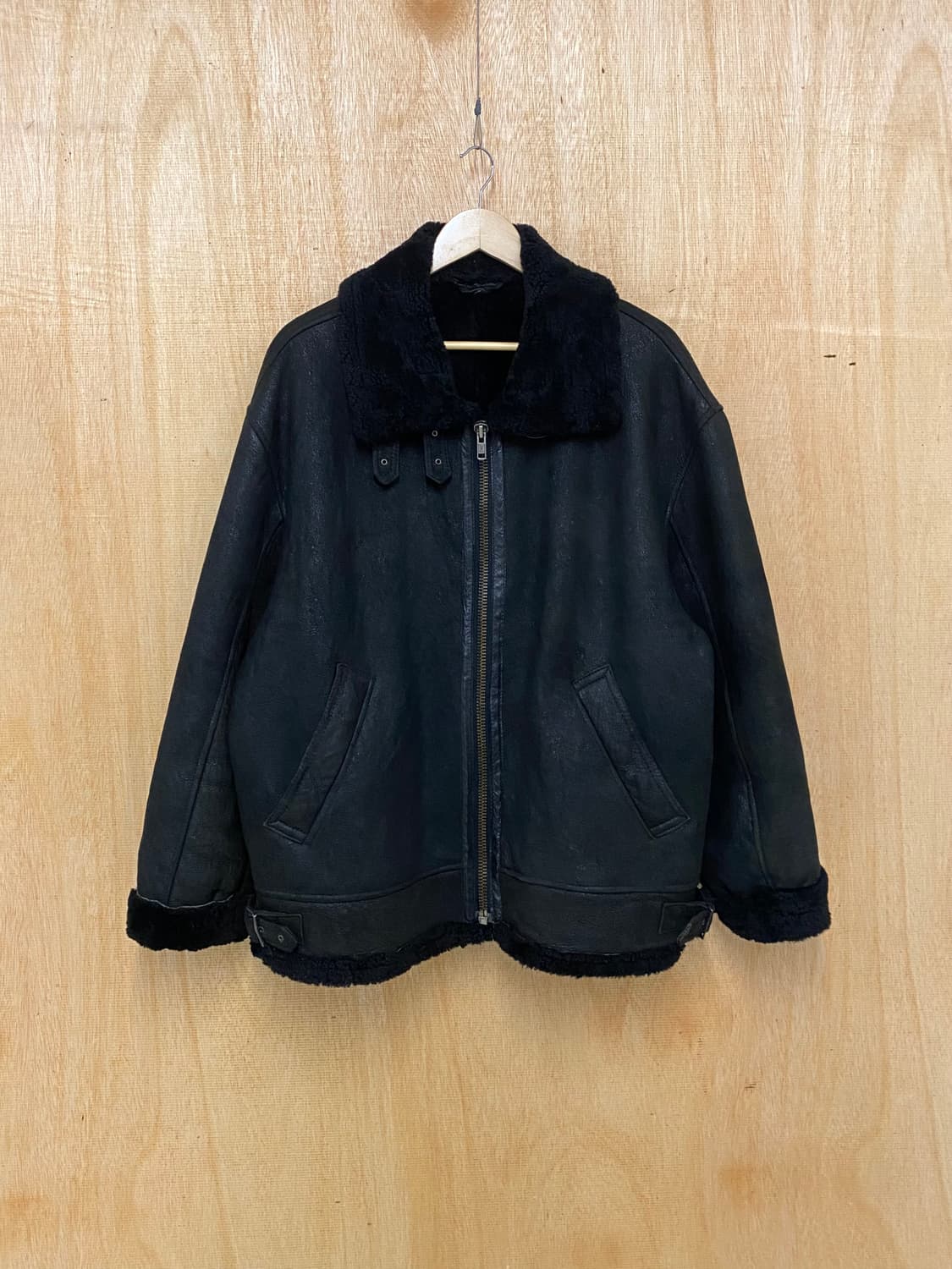 80~90's VTG b-3 shearling jacket 레더 무스탕 상품이미지1