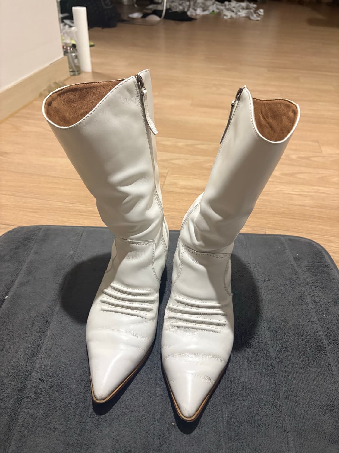 소피에 웨스턴 부츠 화이트 상품이미지2