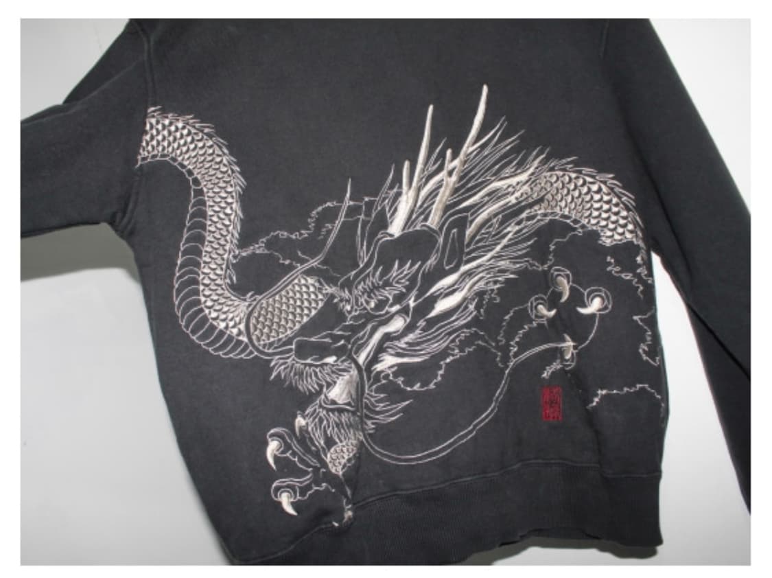 카라쿠리 타마시 백룡 자수 오버핏 집업 m 상품이미지3