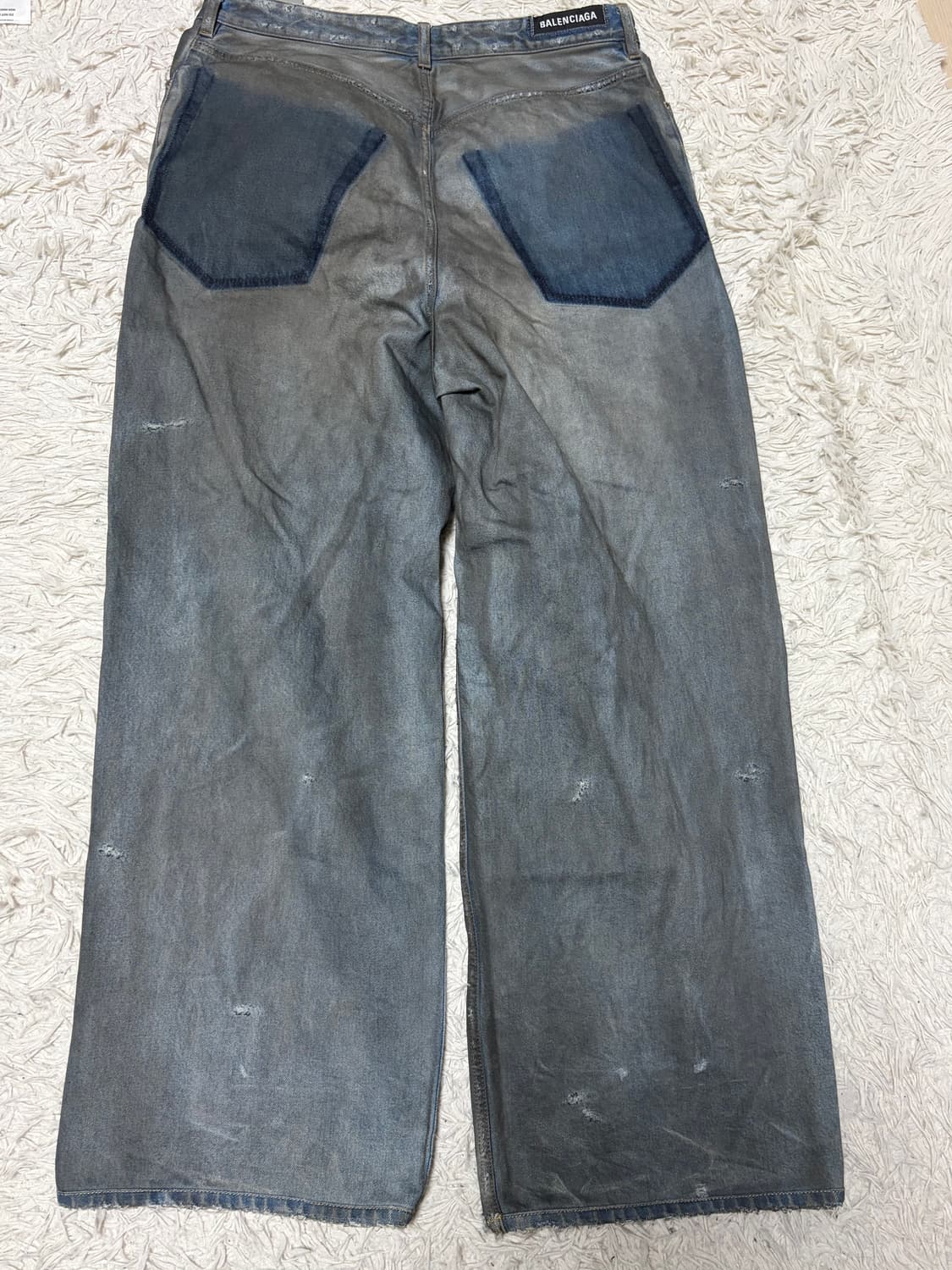 (S) 발렌시아가 패치드 포켓 배기 데님 진 상품이미지3