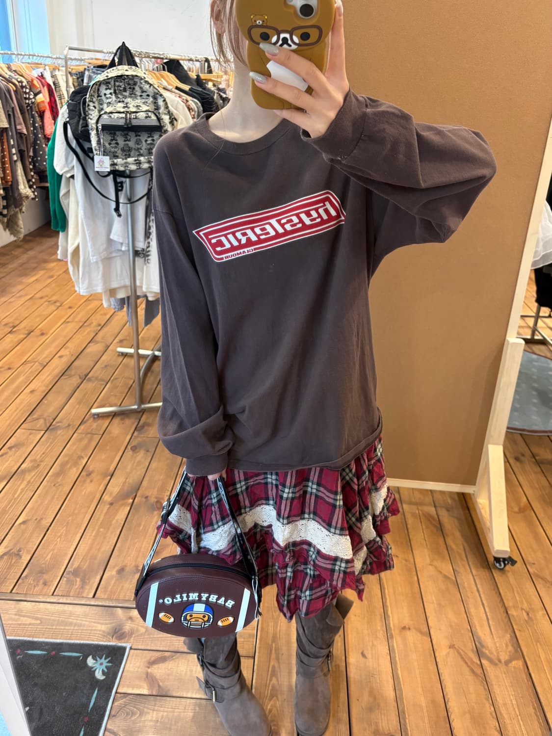 히스테릭글래머 브라운 롱슬리브 상품이미지2