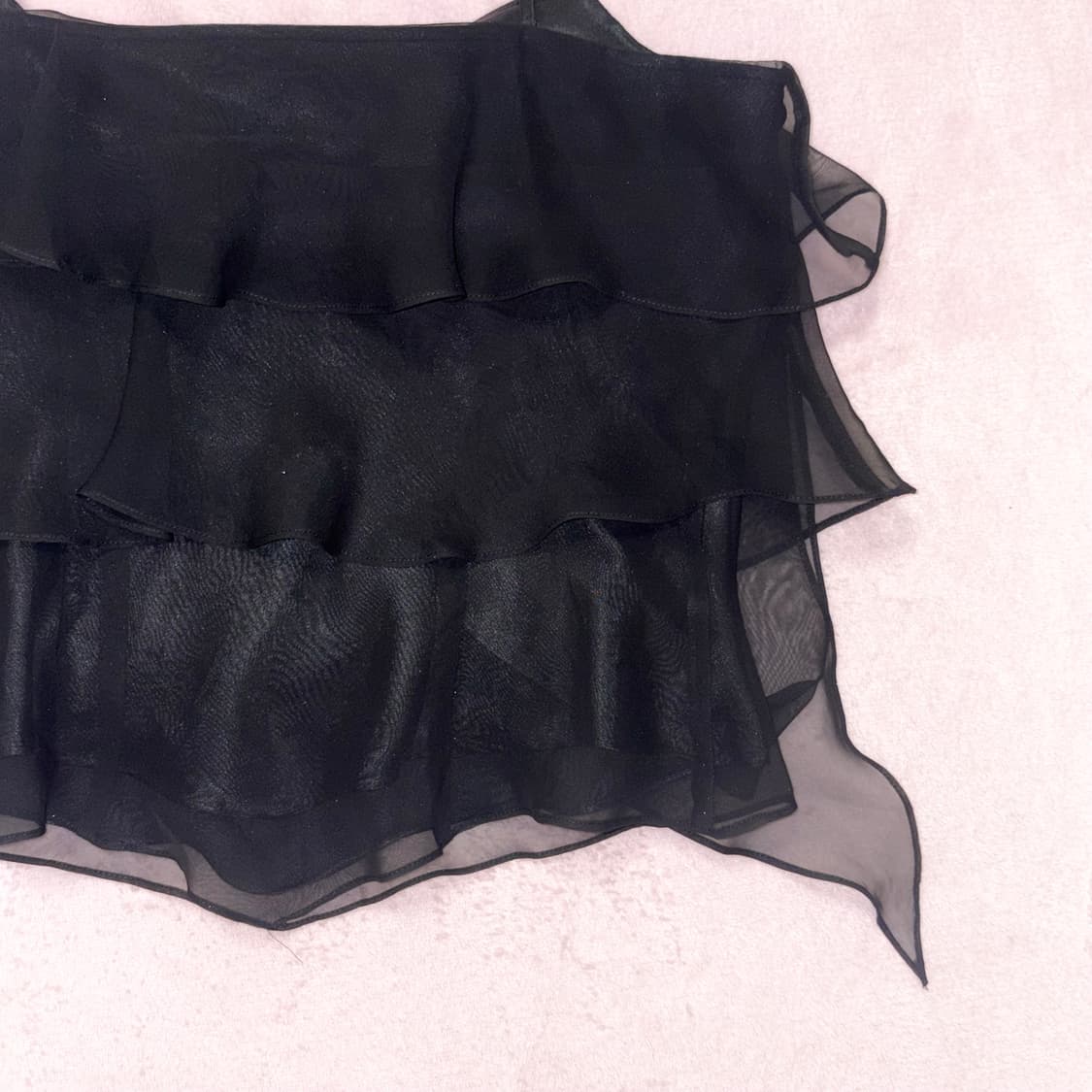 캉캉 쉬폰 러플 글리터 슬리브리스 상품이미지3