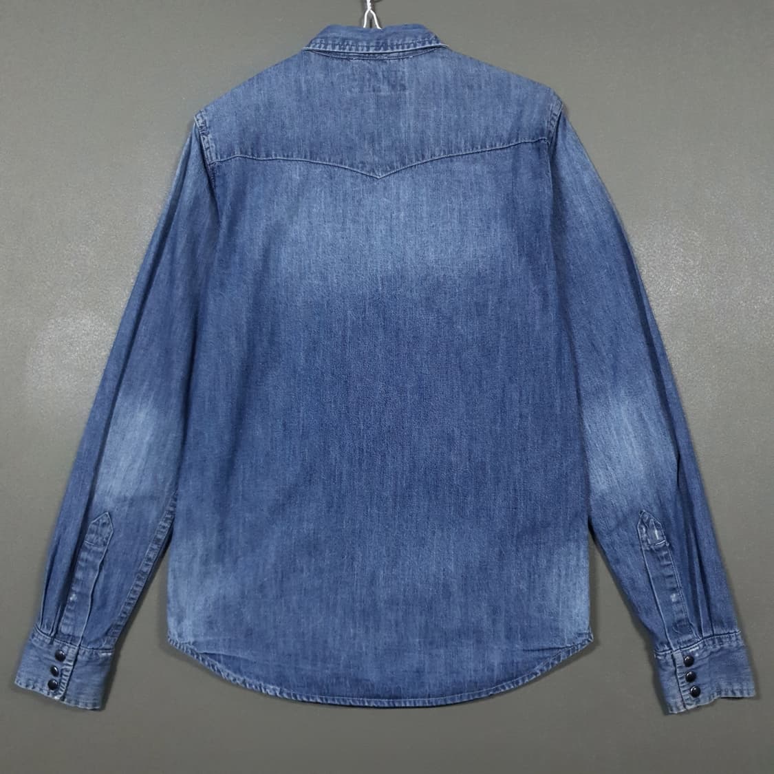 실측 S) 폴로 데님앤서플라이 랄프로렌 웨스턴 투포켓 패치 데님 셔츠 상품이미지9