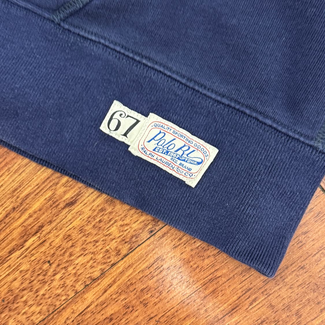 XL 폴로 랄프로렌 빅로고 네이비 후드 티셔츠(안감기모) 상품이미지5