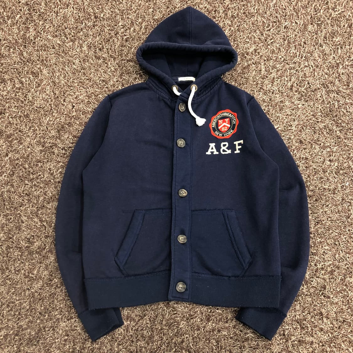 아베크롬비 버튼 네이비 후드 자켓 상품이미지1