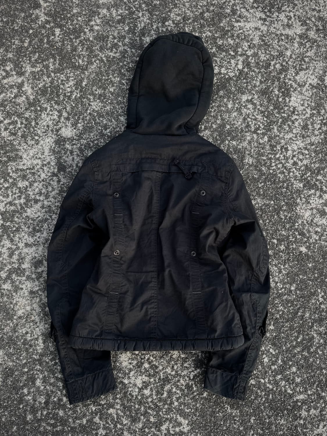Black Hooded Work Jacket 상품이미지4
