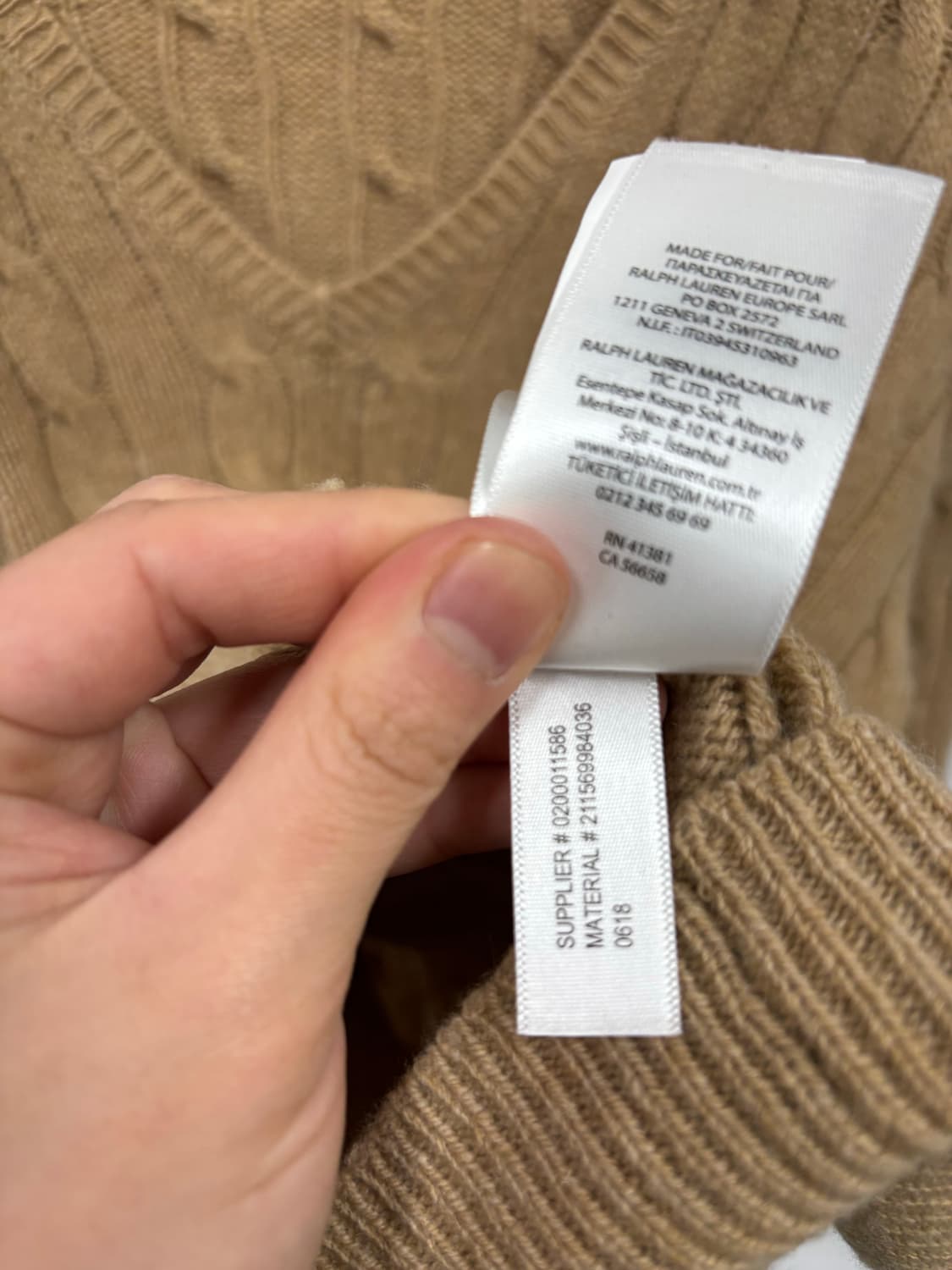 폴로랄프로렌 V넥 울 니트 상품이미지7