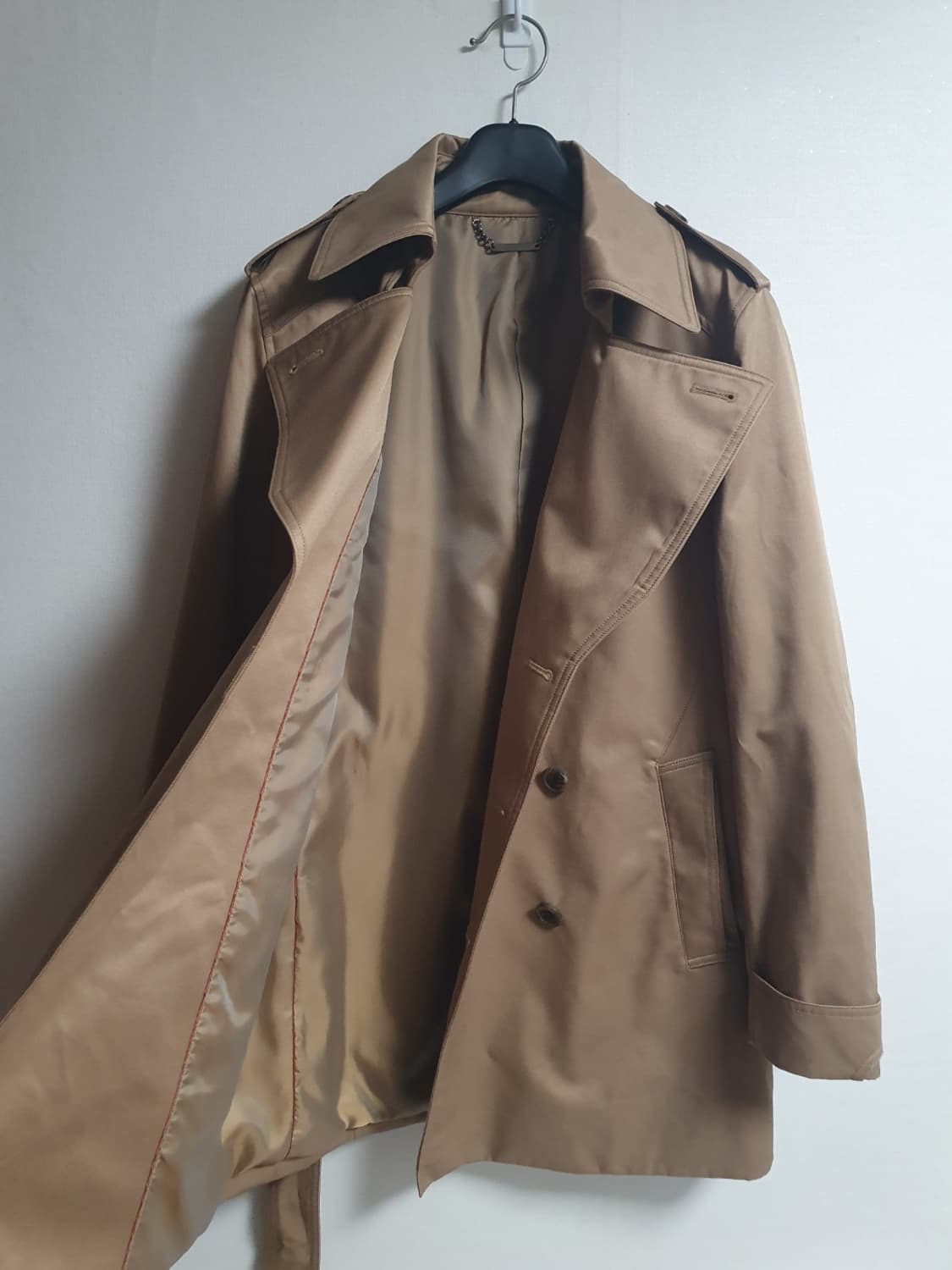 🧥🤎 지오송지오 벨티드 더블 트렌치 100 상품이미지5