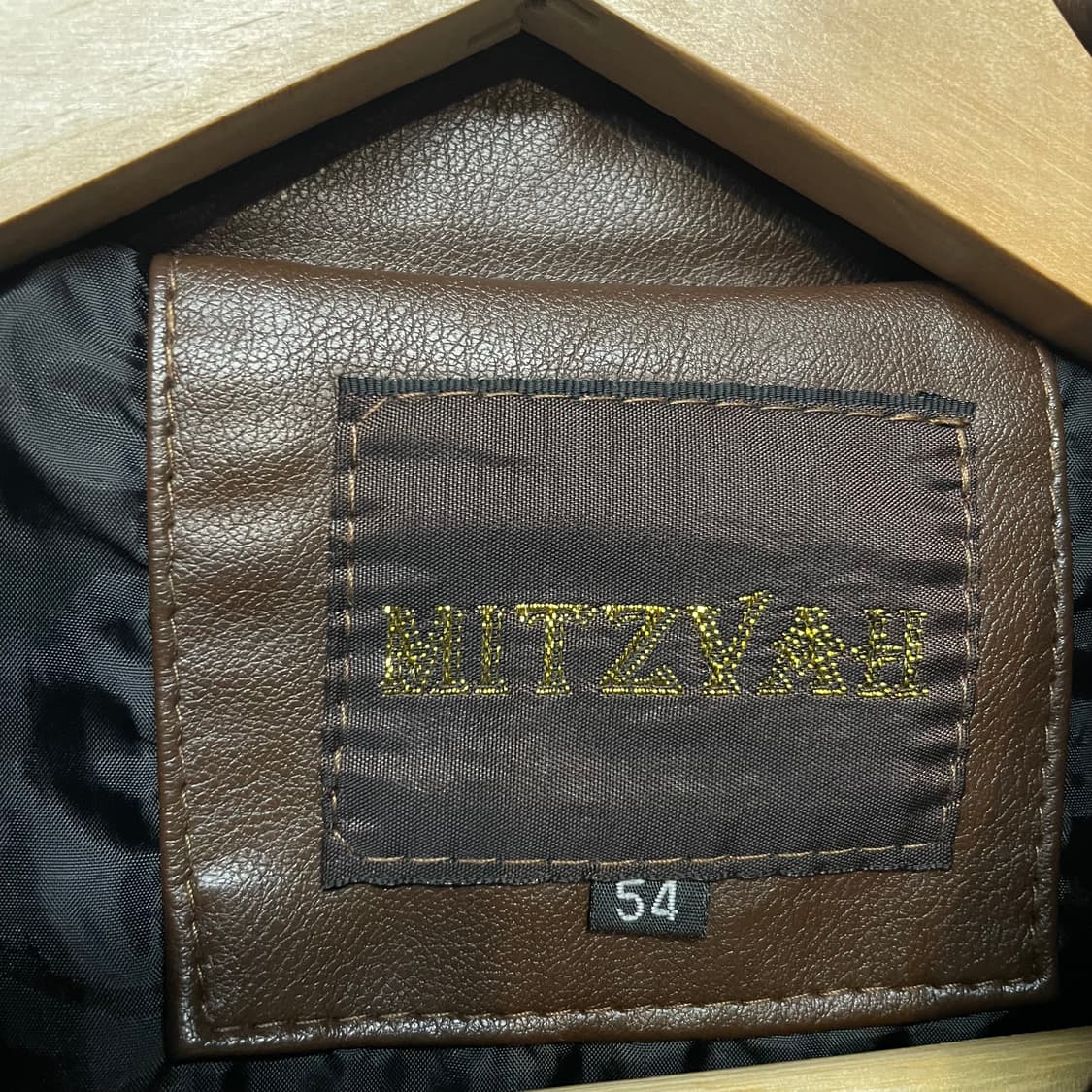 미츠바(MITZVAH) 브라운 레더 자켓  상품이미지4