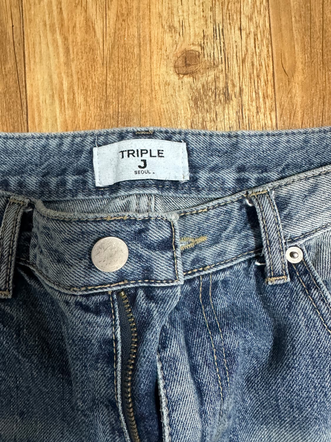 와이드 워싱 데님 팬츠  상품이미지3