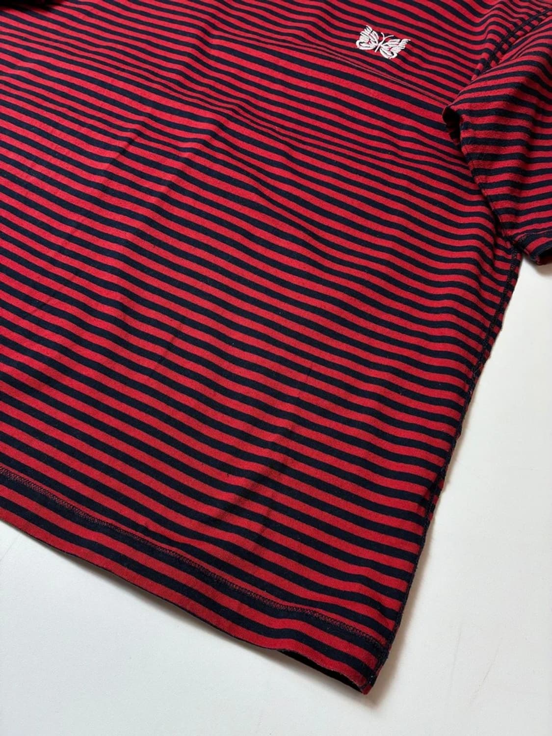 니들스 스트라이프 나비 자수 코튼 반팔 티셔츠 PN9670 상품이미지4