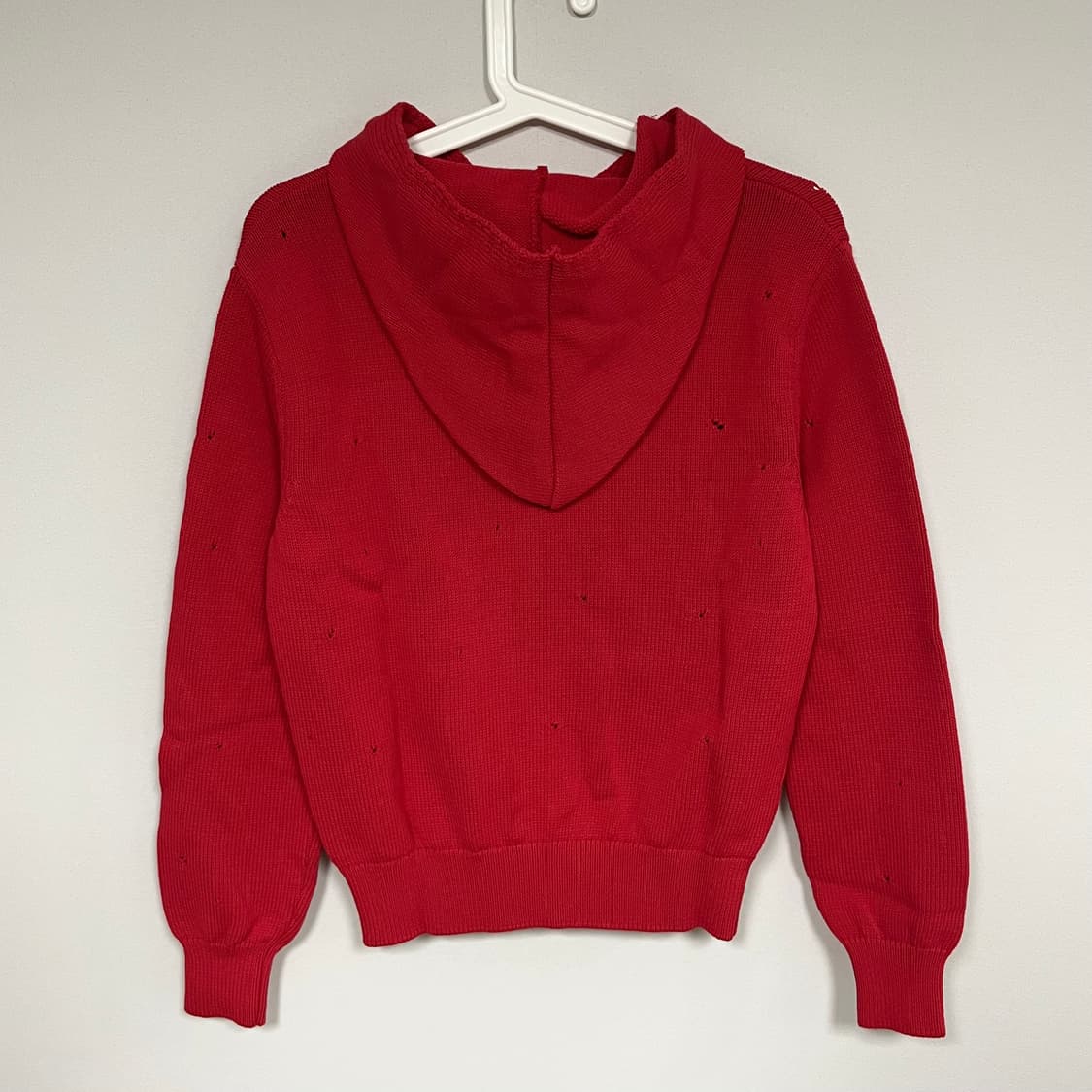 [XS,S]기마구아스 69 니트 후드 집업/레드 상품이미지3