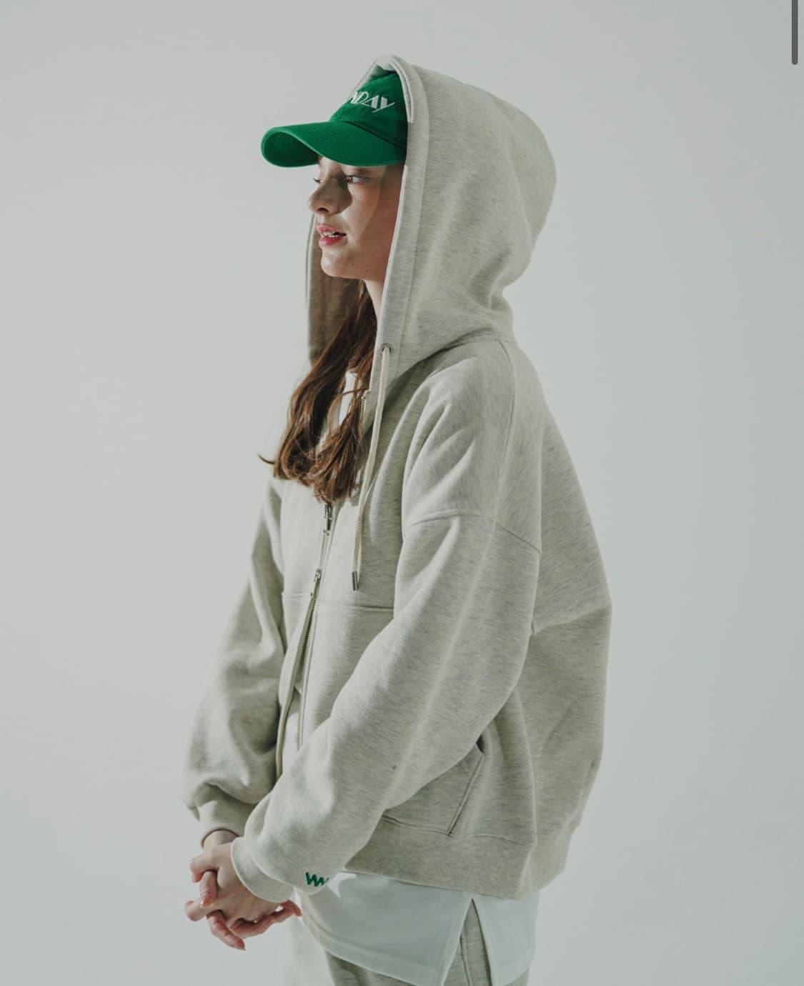 더블유브이프로젝트 카니 후드집업 오트밀 S  상품이미지2