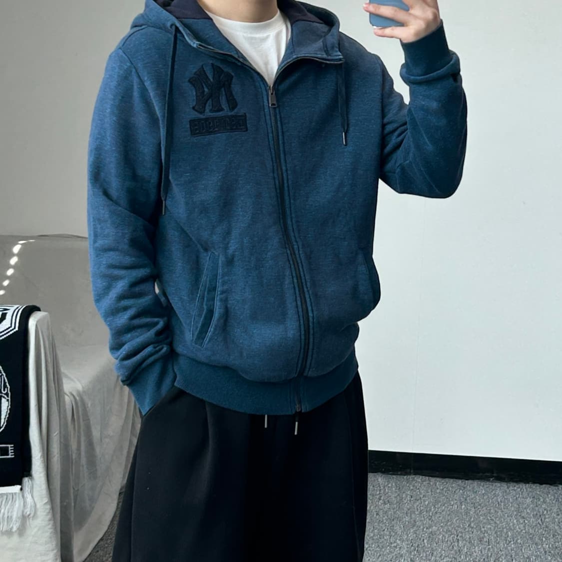 MLB 뉴욕 양키스 네이비 빅로고 후드집업 상품이미지10