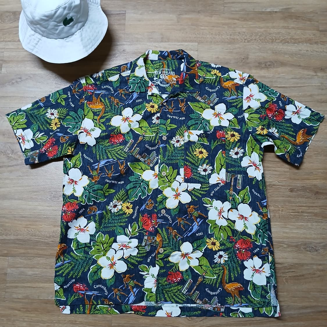 해외판 캔터베리뉴질랜드 하와이안 반팔 셔츠 남방 상품이미지5