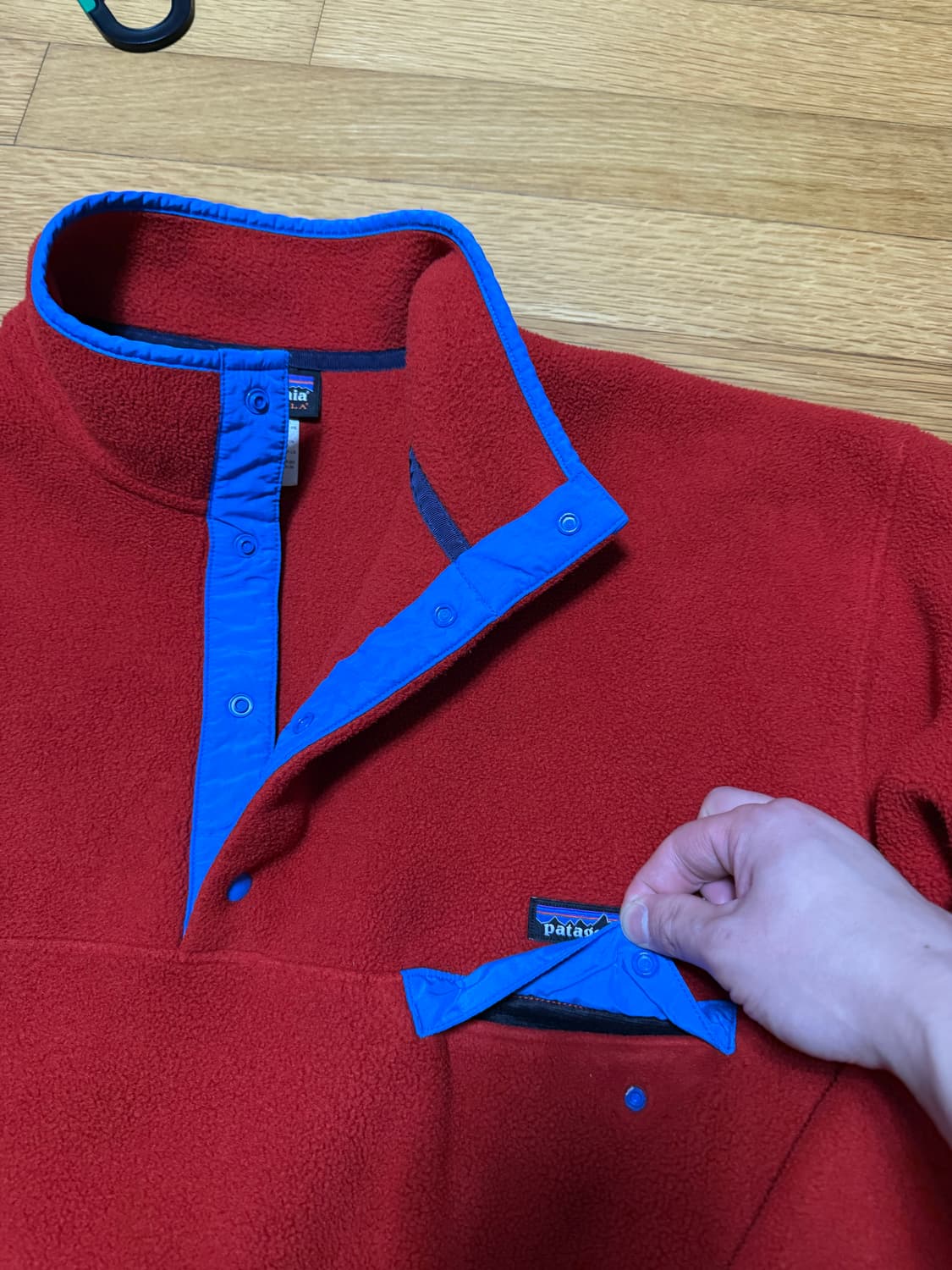 XL 파타고니아 신칠라 레드 포켓 블루 상품이미지4