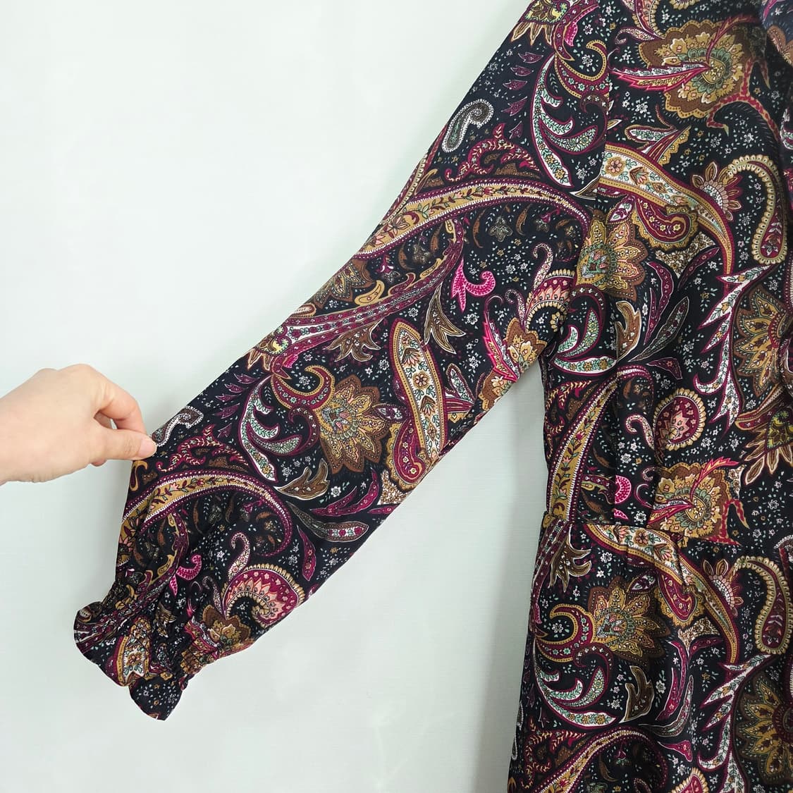 [SJ WANI] 에스제이와니 페이즐리 롱 원피스 허리밴딩 여성 77 상품이미지4