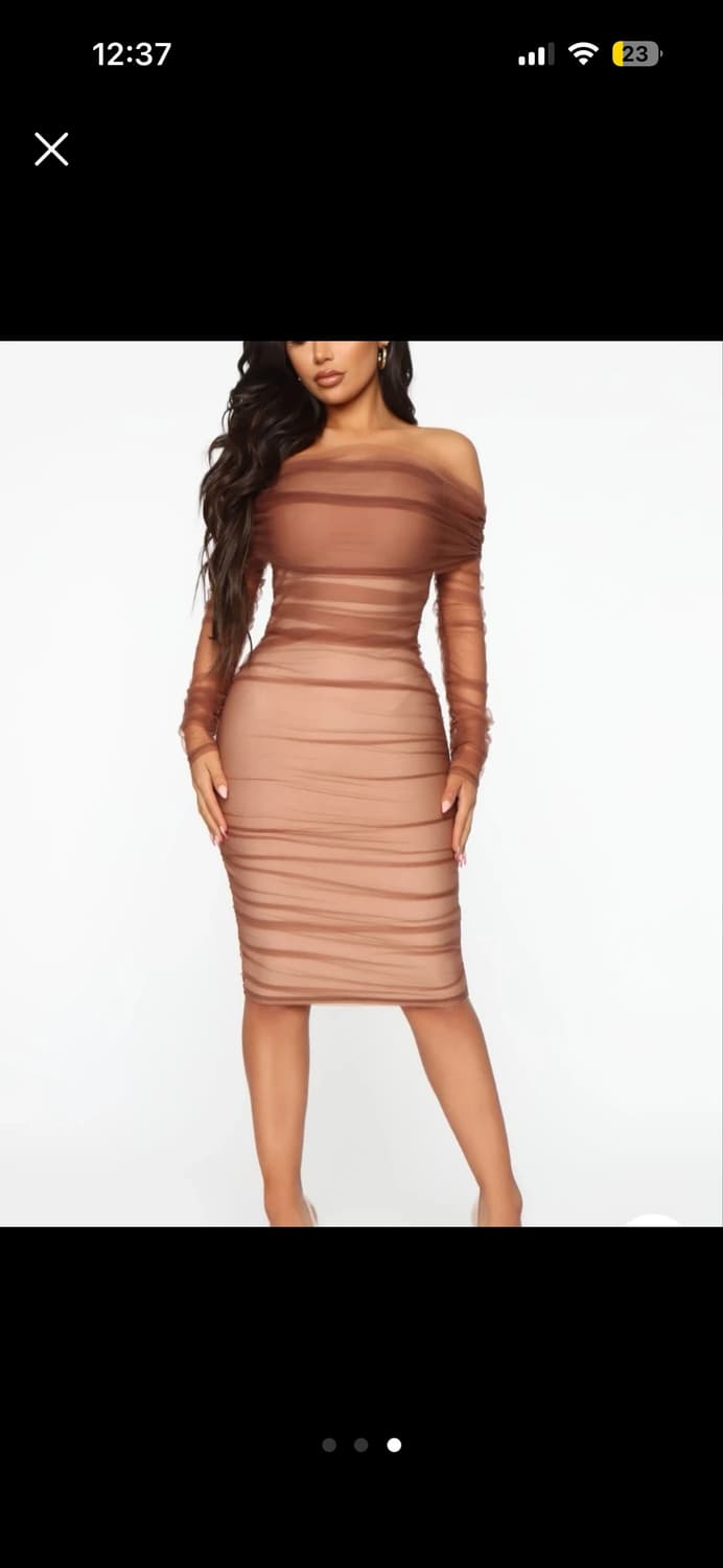 FASHION NOVA 셔링드레스 상품이미지3