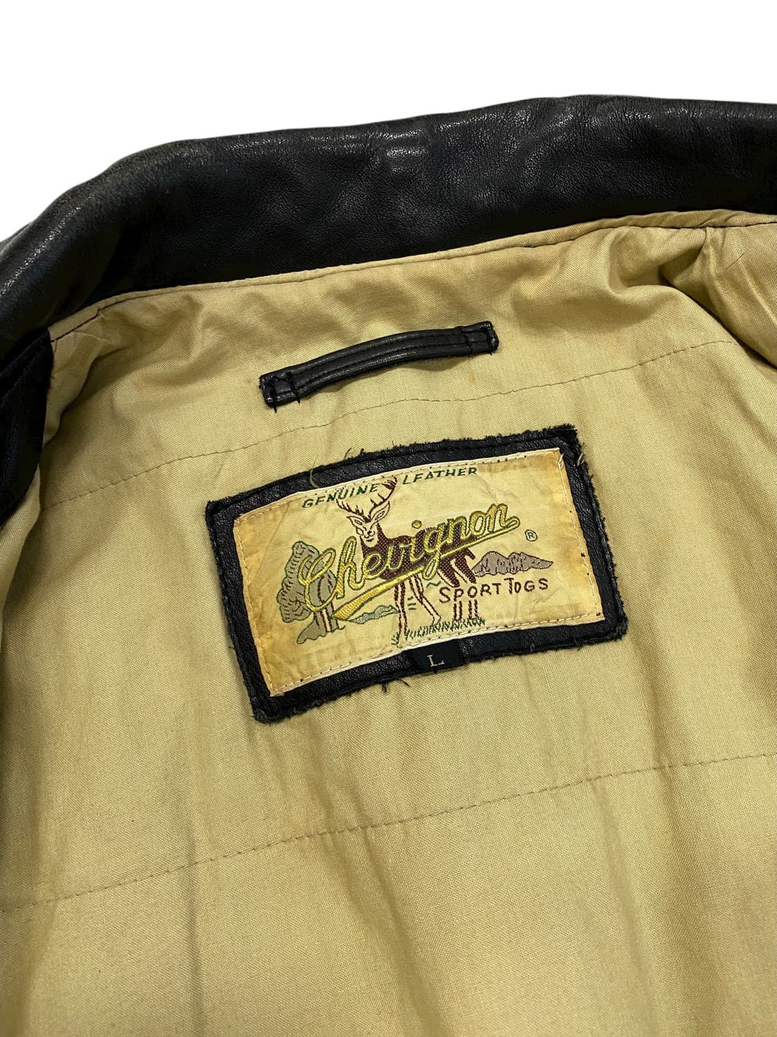 8-90's Chevignon 소가죽 헌팅 자켓 상품이미지9