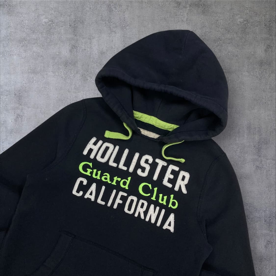 홀리스터 y2k 네이비 컬러 빅로고 후드티 상품이미지1